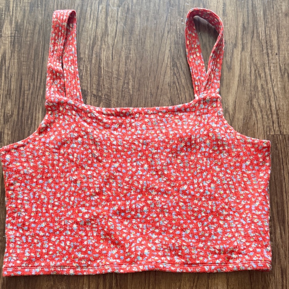 Floral Cropped Tank Top